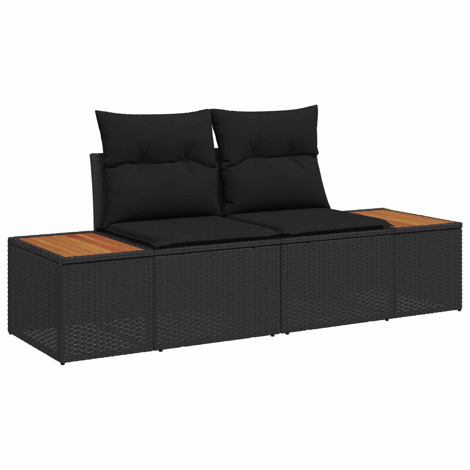 Havesofa Sæt 13 Dele Poly Rattan Og Pulverlakeret Stål - Billede 6