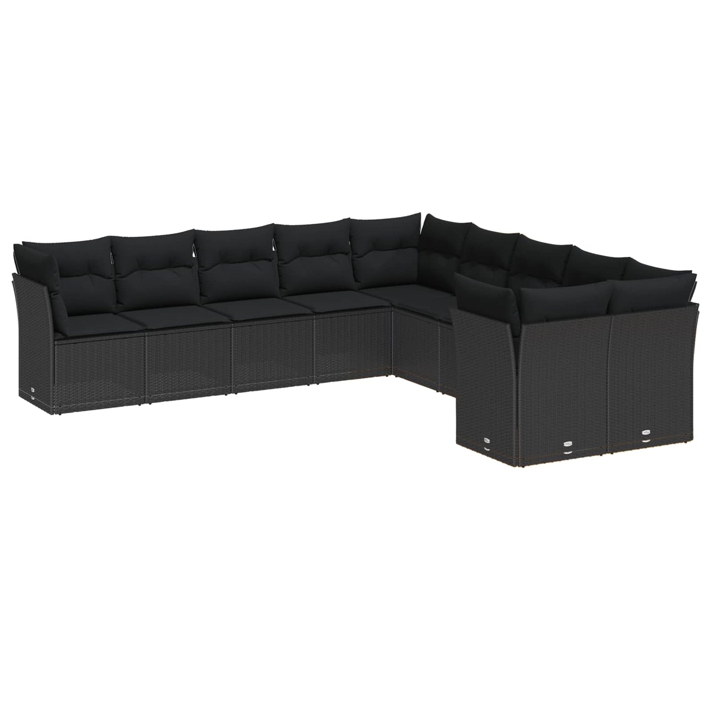 Havesofa Sæt Med Pude 13 Dele Polyrattan - Billede 2
