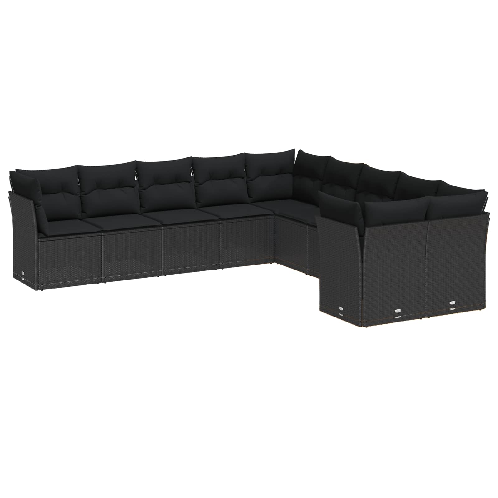 Havesofa Sæt Med Pude 13 Dele Polyrattan - Billede 2