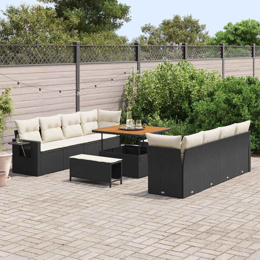 Havesofa Sæt Med Pude 11 Dele Polyrattan - Variant 3363675