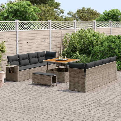 Havesofa Sæt Med Pude 11 Dele Polyrattan - Variant 3363678