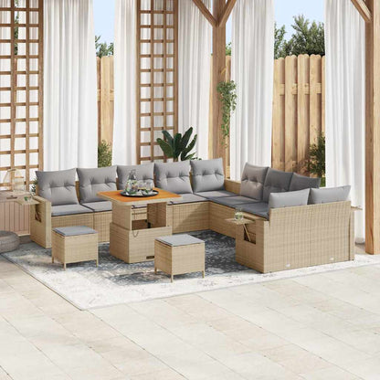 Havesofa Sæt Med Pude Med Opbevaring 13 Dele Polyrattan - Variant 3363752
