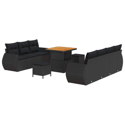 Havesofa Sæt Med Pude Med Opbevaring 10 Dele Polyrattan - Billede 2