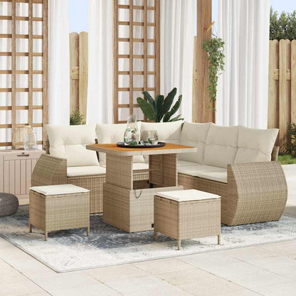 Havesofa Sæt Med Pude Med Opbevaring 8 Dele Polyrattan - Variant 3363821