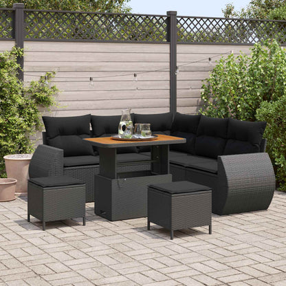 Havesofa Sæt Med Pude Med Opbevaring 8 Dele Polyrattan - Variant 3363824