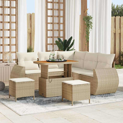 Havesofa Sæt Med Pude Med Opbevaring 8 Dele Polyrattan - Variant 3363826