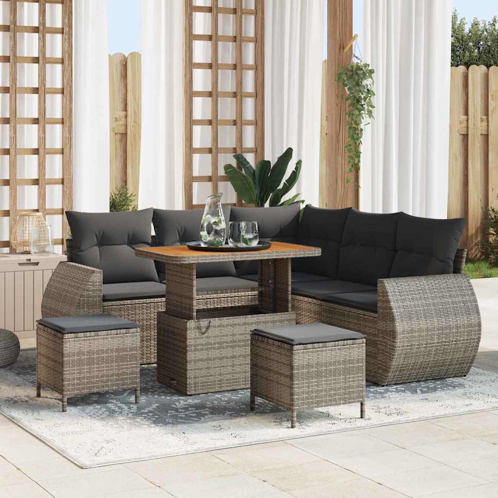 Havesofa Sæt Med Pude Med Opbevaring 8 Dele Polyrattan - Variant 3363828