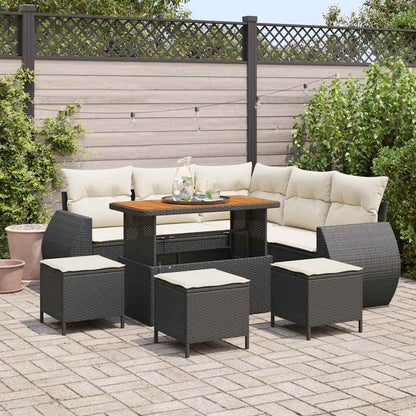 Havesofa Sæt Med Pude Med Opbevaring 8 Dele Polyrattan - Variant 3363830