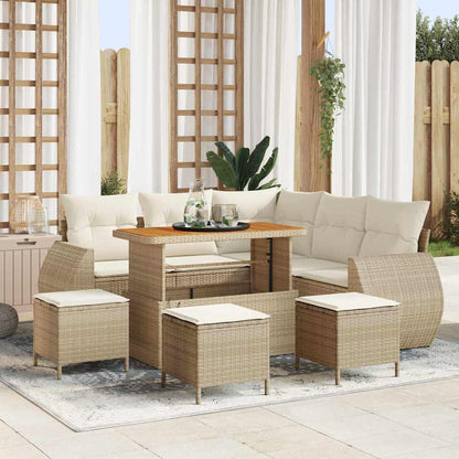 Havesofa Sæt Med Pude Med Opbevaring 8 Dele Polyrattan - Variant 3363831