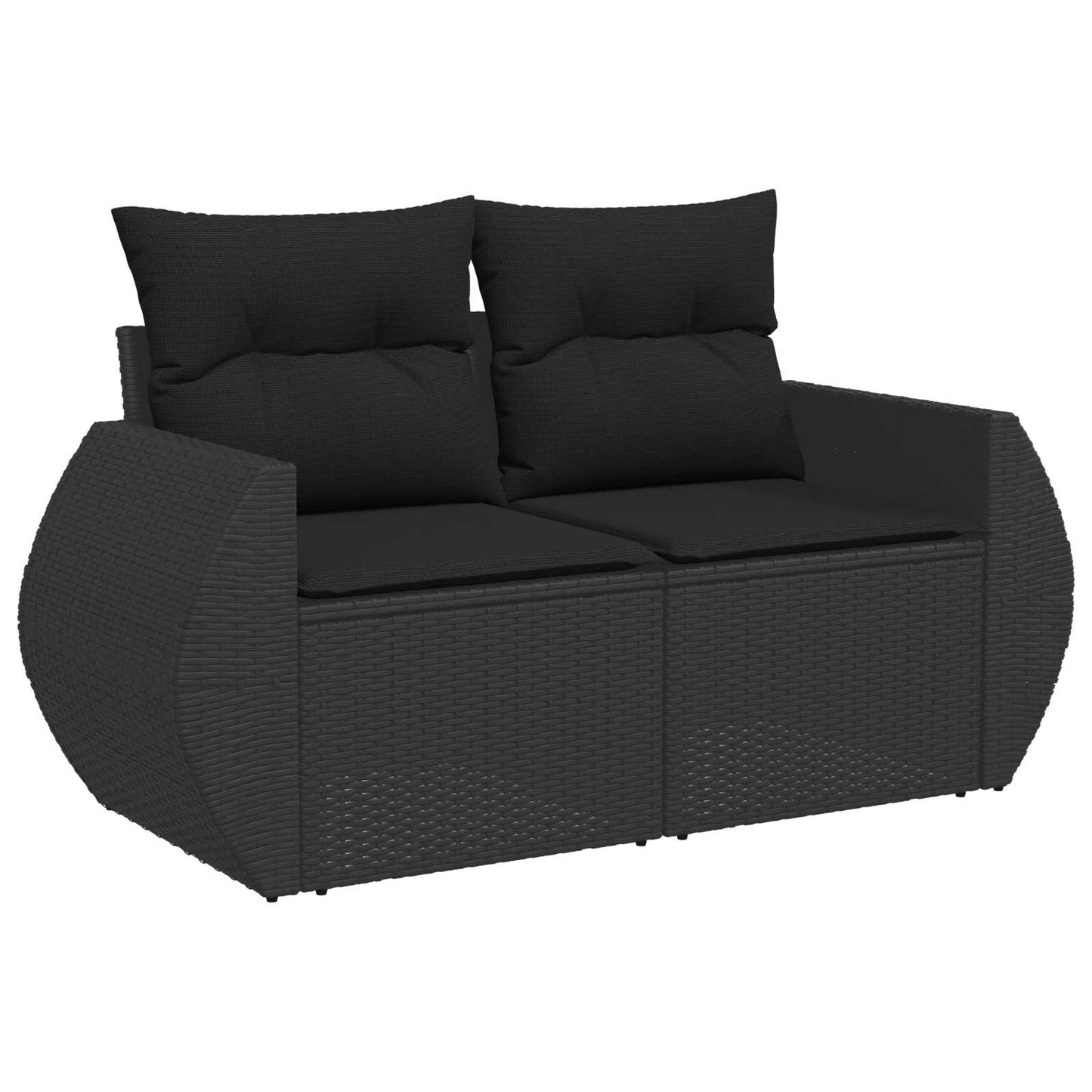 Havesofa Sæt Med Pude Med Opbevaring 9 Dele Poly Rattan - Billede 6