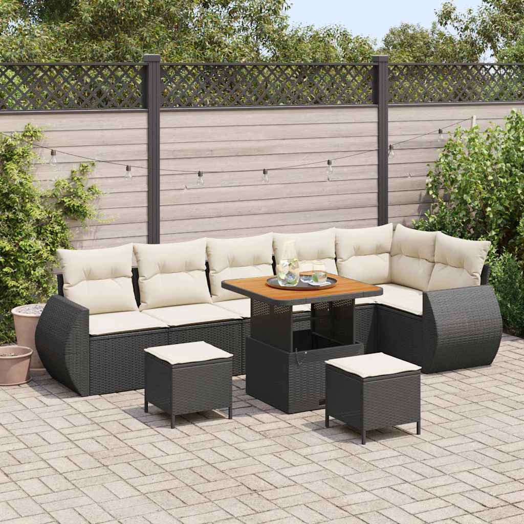 Havesofa Sæt Med Pude Med Opbevaring 9 Dele Poly Rattan - Variant 3363840