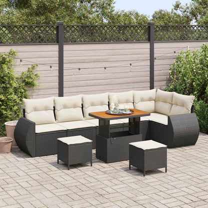 Havesofa Sæt Med Pude Med Opbevaring 9 Dele Poly Rattan - Variant 3363845