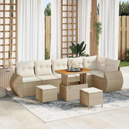 Havesofa Sæt Med Pude Med Opbevaring 9 Dele Poly Rattan - Variant 3363846