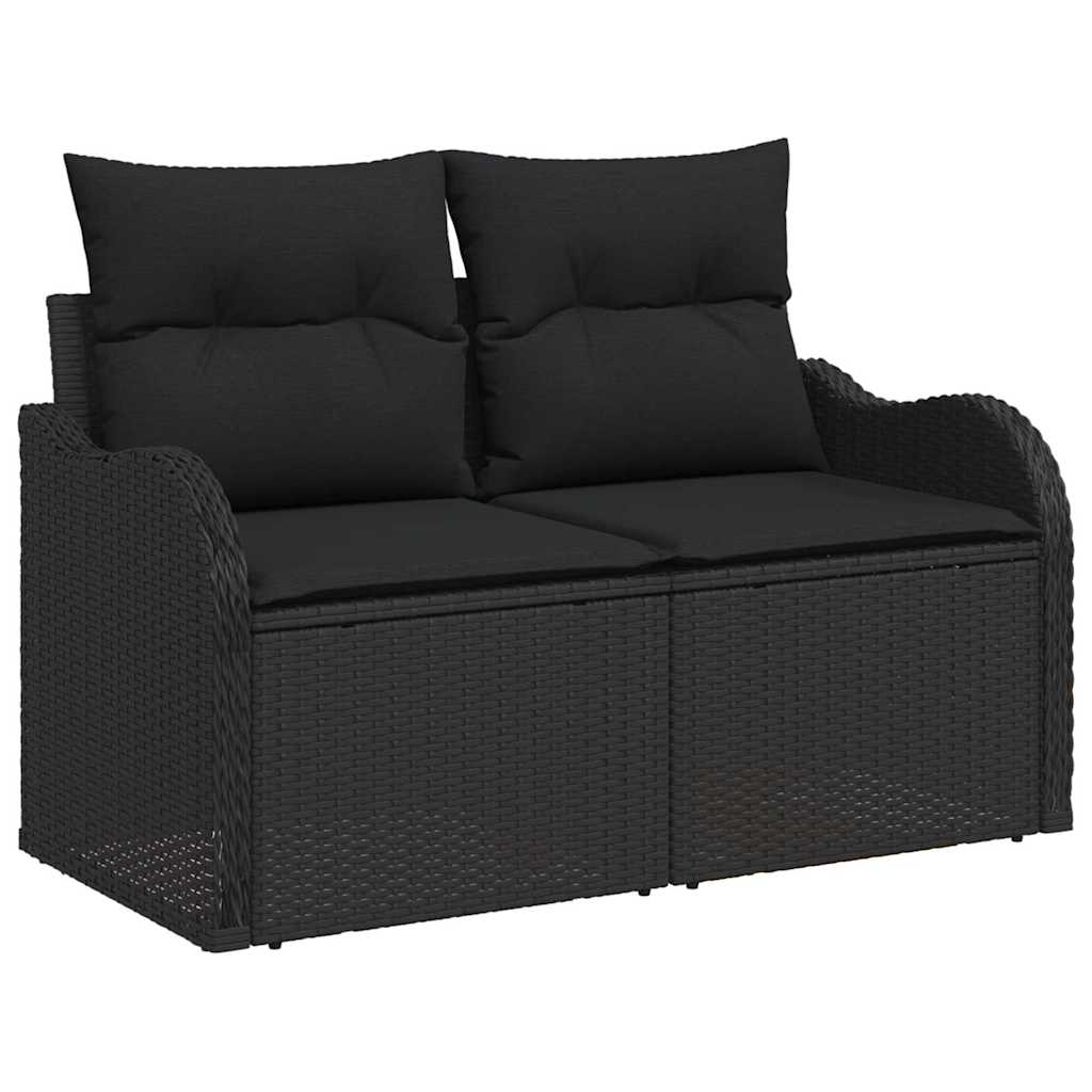 Havesofa Sæt 8 Dele Polyrattan, Stål Og Massivt Akacietræ - Billede 6