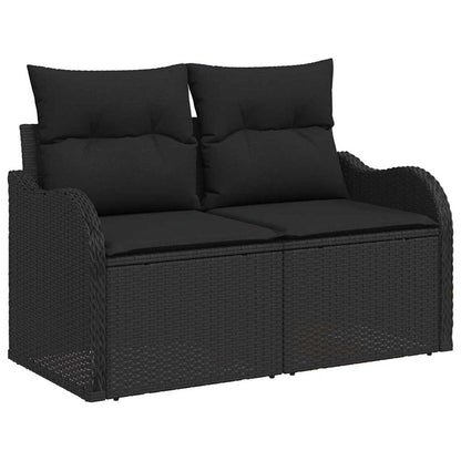 Havesofa Sæt 8 Dele Polyrattan, Stål Og Massivt Akacietræ - Billede 6
