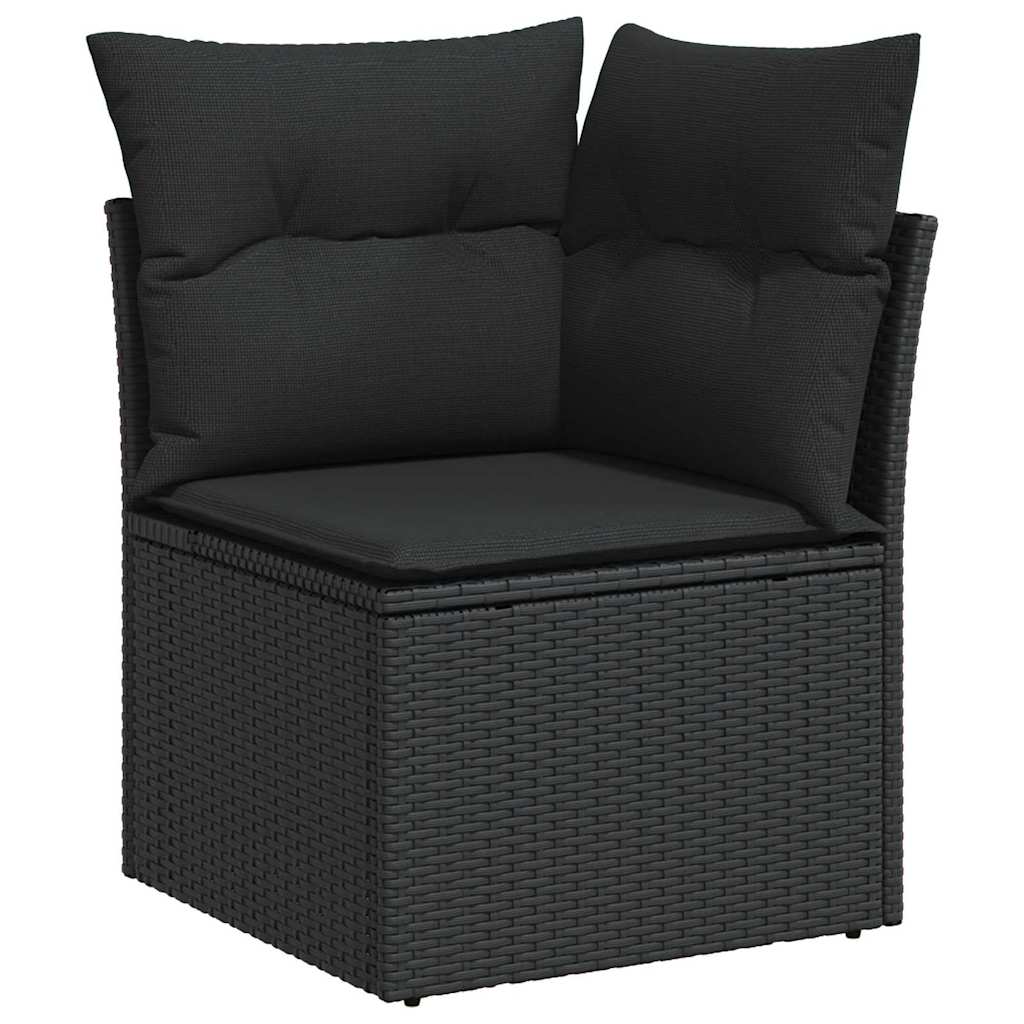 Havesofa Sæt 12 Dele Polyrattan, Stål Og Massivt Akacietræ - Billede 7
