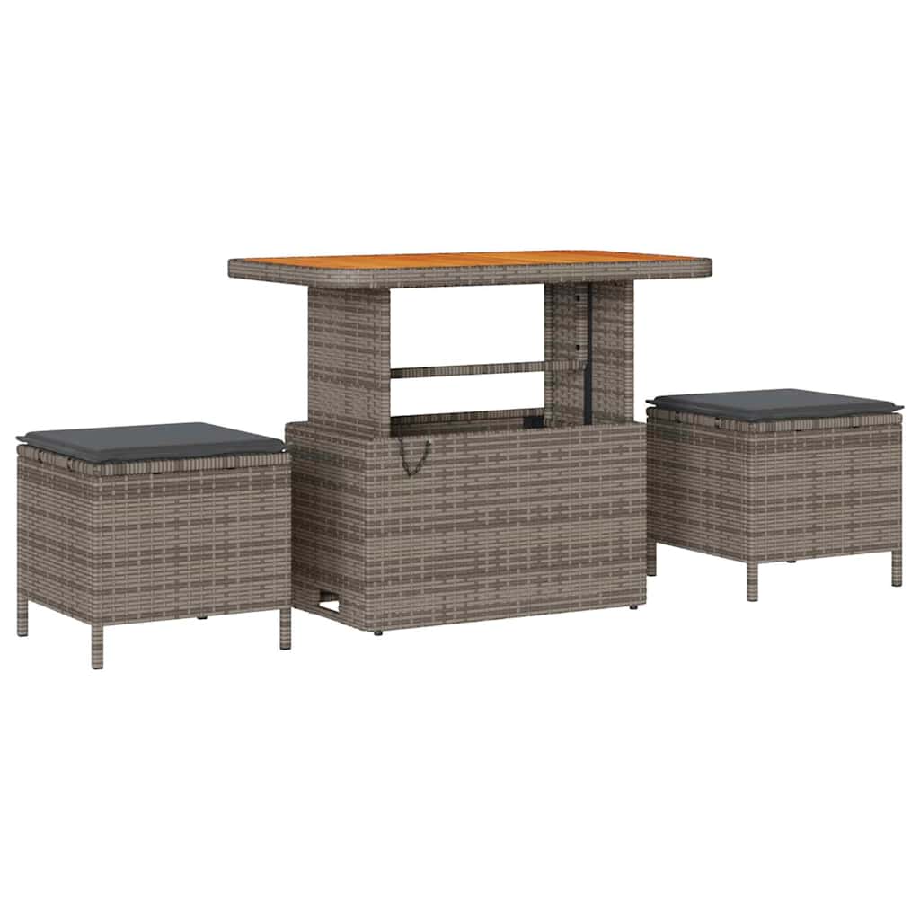 Havesofa Sæt Med Opbevaring 9 Dele Poly Rattan - Billede 4