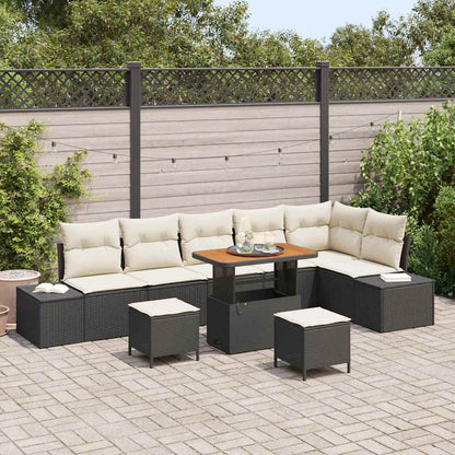 Havesofa Sæt Med Pude Med Opbevaring 9 Dele Poly Rattan - Variant 3364755