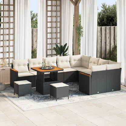 Havesofa Sæt Med Pude Med Opbevaring 12 Dele Poly Rattan - Variant 3365030
