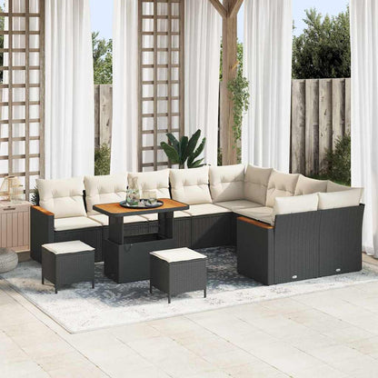 Havesofa Sæt Med Pude Med Opbevaring 12 Dele Poly Rattan - Variant 3365035