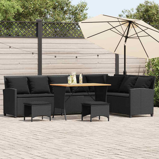 Sofasæt Til Haven 4 Dele Med Hynder L-Formet Polyrattan