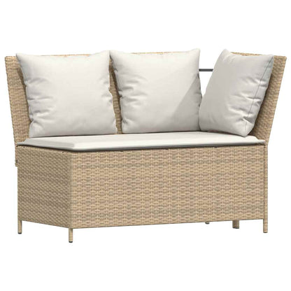 Sofasæt Til Haven 4 Dele Med Hynder L-formet Polyrattan - Billede 5