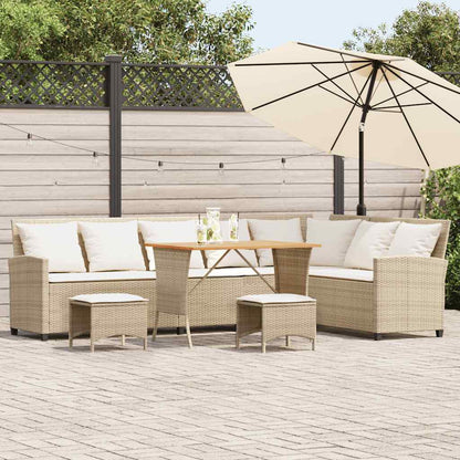 Sofasæt Til Haven 4 Dele Med Hynder L-formet Polyrattan - Hovedbillede