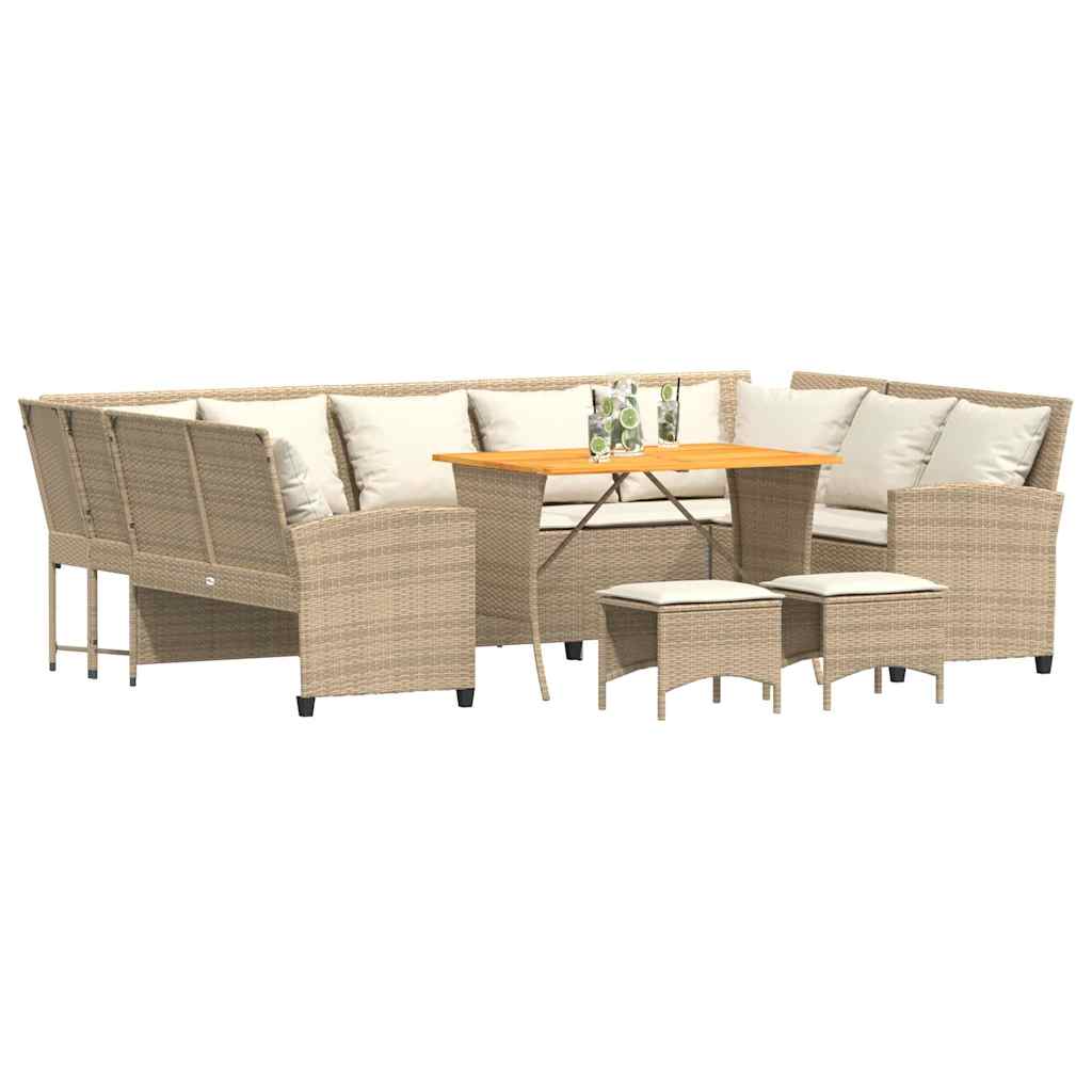 Sofasæt Til Haven 4 Dele Med Hynder Polyrattan - Billede 4