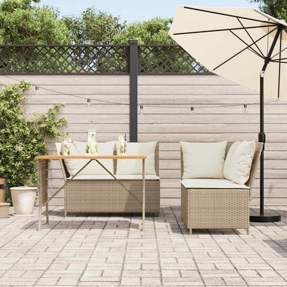 Sofasæt Til Haven 3 Dele Med Hynder Polyrattan - Billede 3