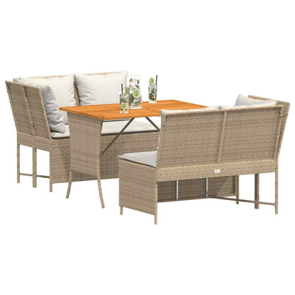 Sofasæt Til Haven 3 Dele Med Hynder Polyrattan - Billede 4