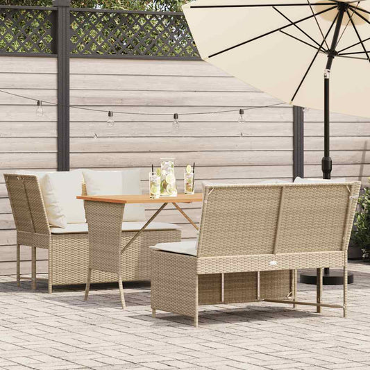 Sofasæt Til Haven 3 Dele Med Hynder Polyrattan - Hovedbillede