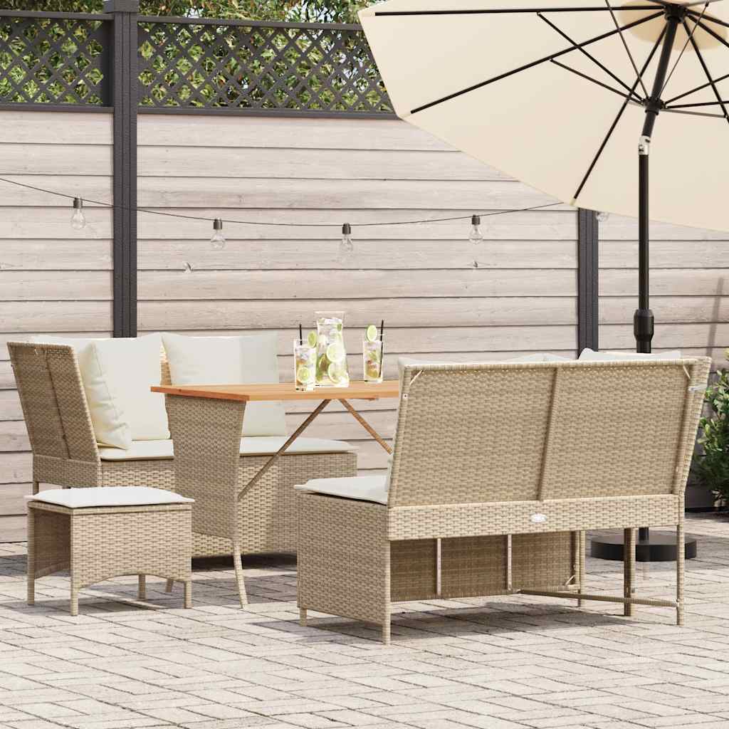Sofasæt Til Haven 5 Dele Med Hynder Polyrattan - Hovedbillede