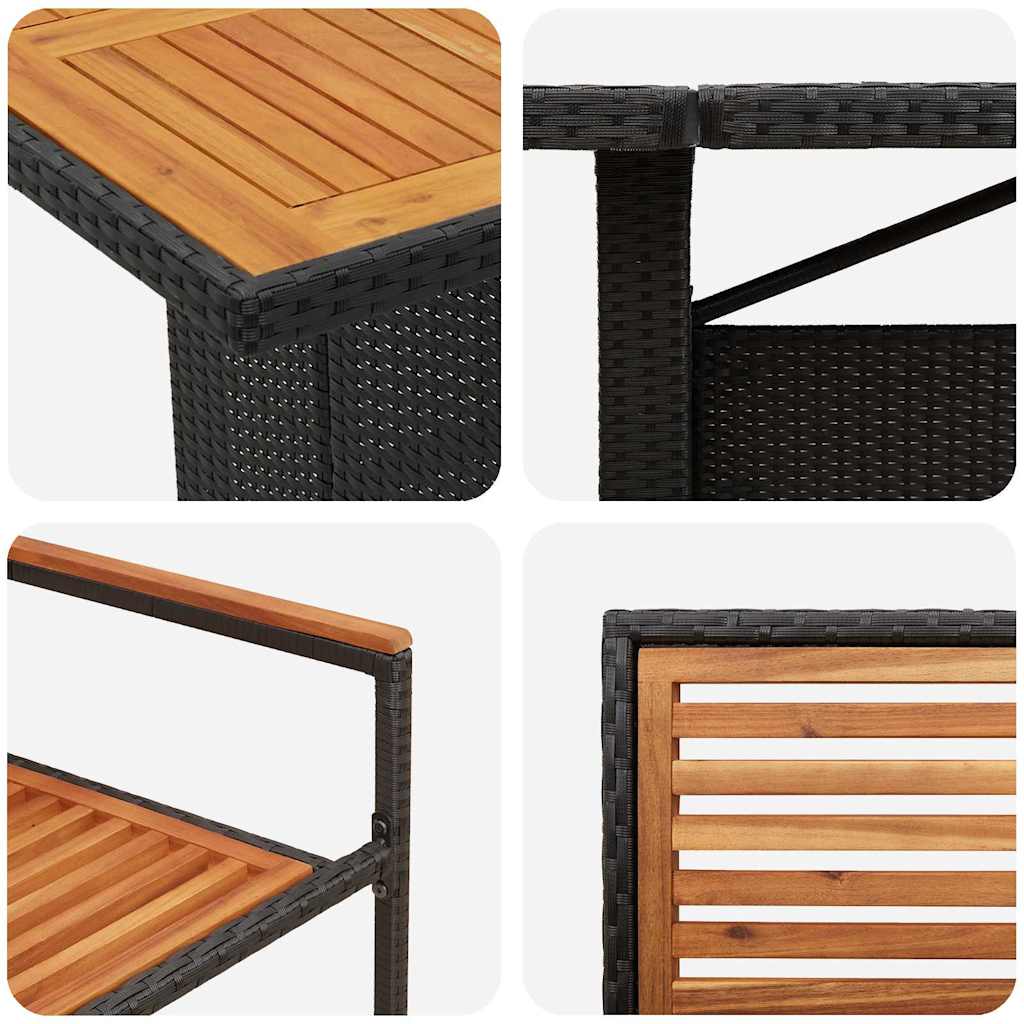Have Spisebordssæt 11 Dele Og Brunt Polyrattan - Billede 9