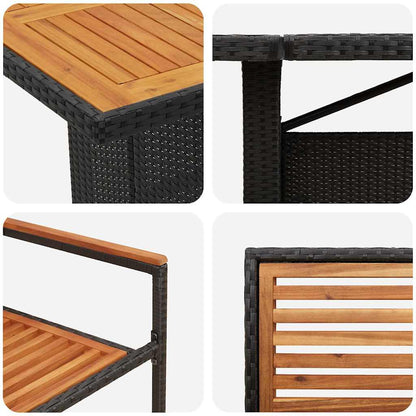 Have Spisebordssæt 11 Dele Og Brunt Polyrattan - Billede 9
