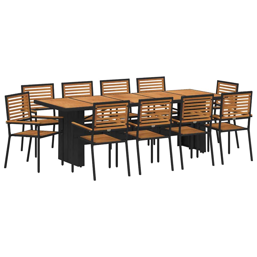 Have Spisebordssæt 11 Dele Og Brunt Polyrattan - Billede 2