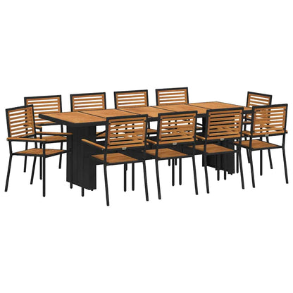 Have Spisebordssæt 11 Dele Og Brunt Polyrattan - Billede 2