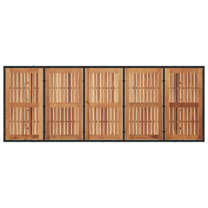 Have Spisebordssæt 11 Dele Og Brunt Polyrattan - Billede 8