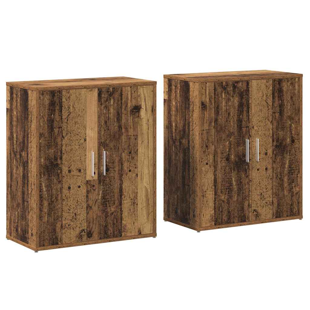 Sideboard 2 Dele 60 X 31 X 70 Cm Konstrueret Træ - Billede 2
