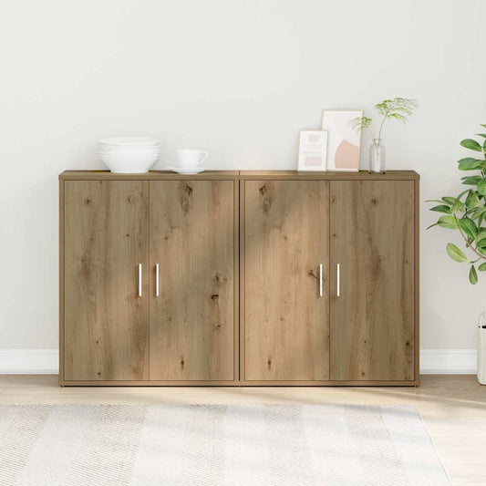 Highboard 2 Pcs Artisan Eg 60 X 31 X 70 Cm Konstrueret Træ - Hovedbillede