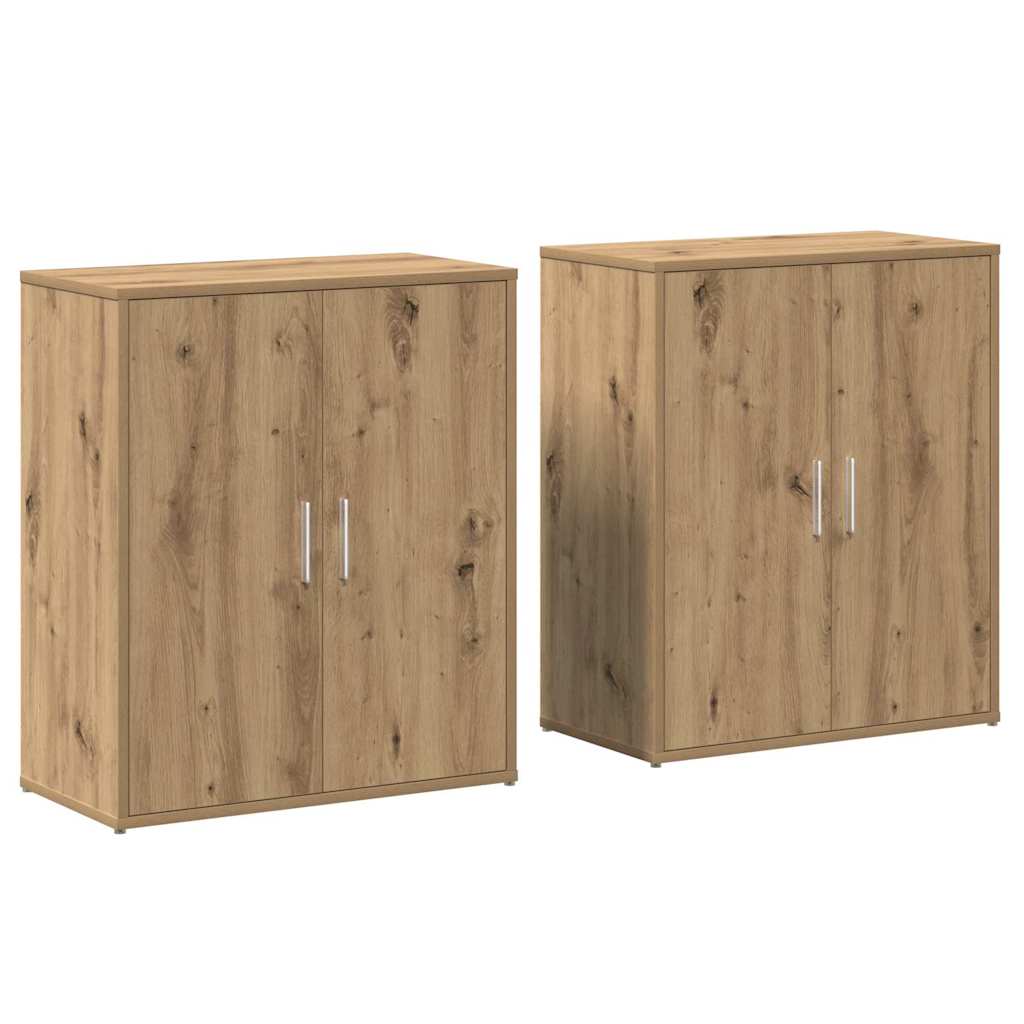 Highboard 2 Pcs Artisan Eg 60 X 31 X 70 Cm Konstrueret Træ - Billede 2