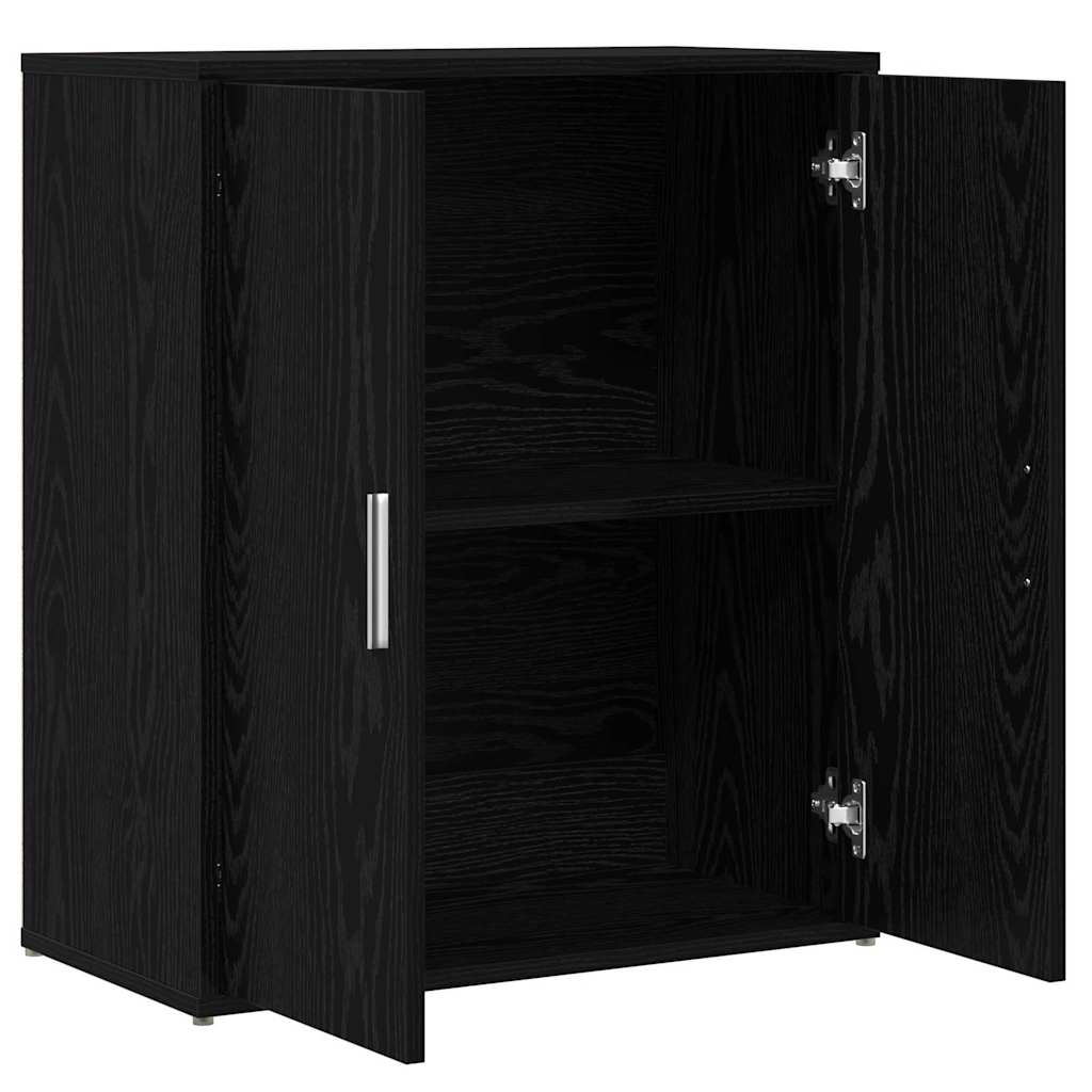 Highboard 2 Pcs Sort Eg 60 X 31 X 70 Cm Konstrueret Træ - Billede 5