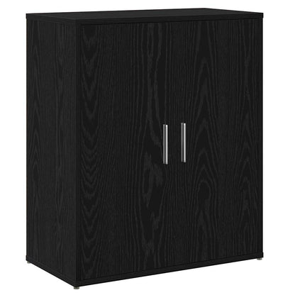 Highboard 2 Pcs Sort Eg 60 X 31 X 70 Cm Konstrueret Træ - Billede 6
