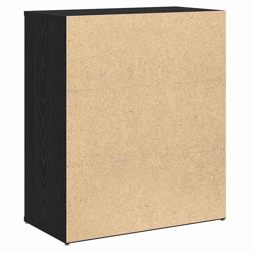 Highboard 2 Pcs Sort Eg 60 X 31 X 70 Cm Konstrueret Træ - Billede 9