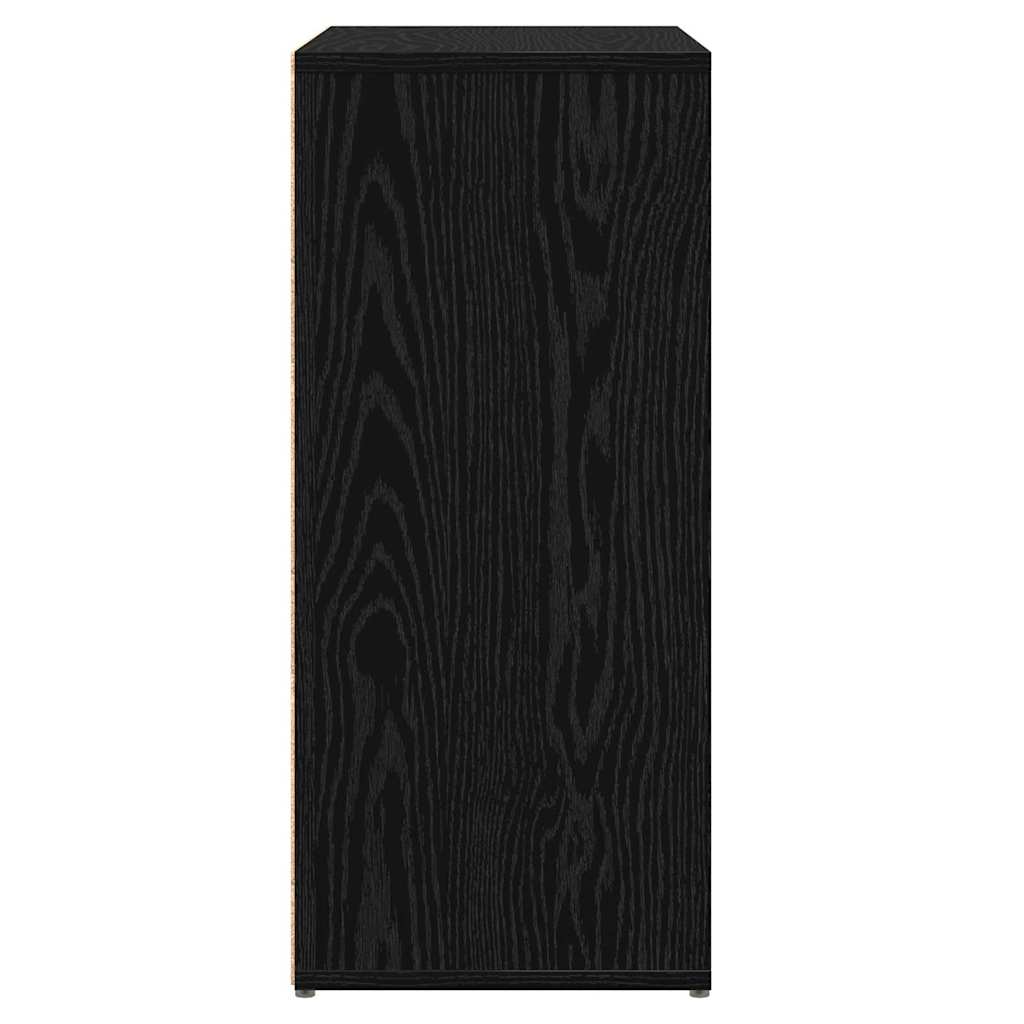 Highboard 2 Pcs Sort Eg 60 X 31 X 70 Cm Konstrueret Træ - Billede 8