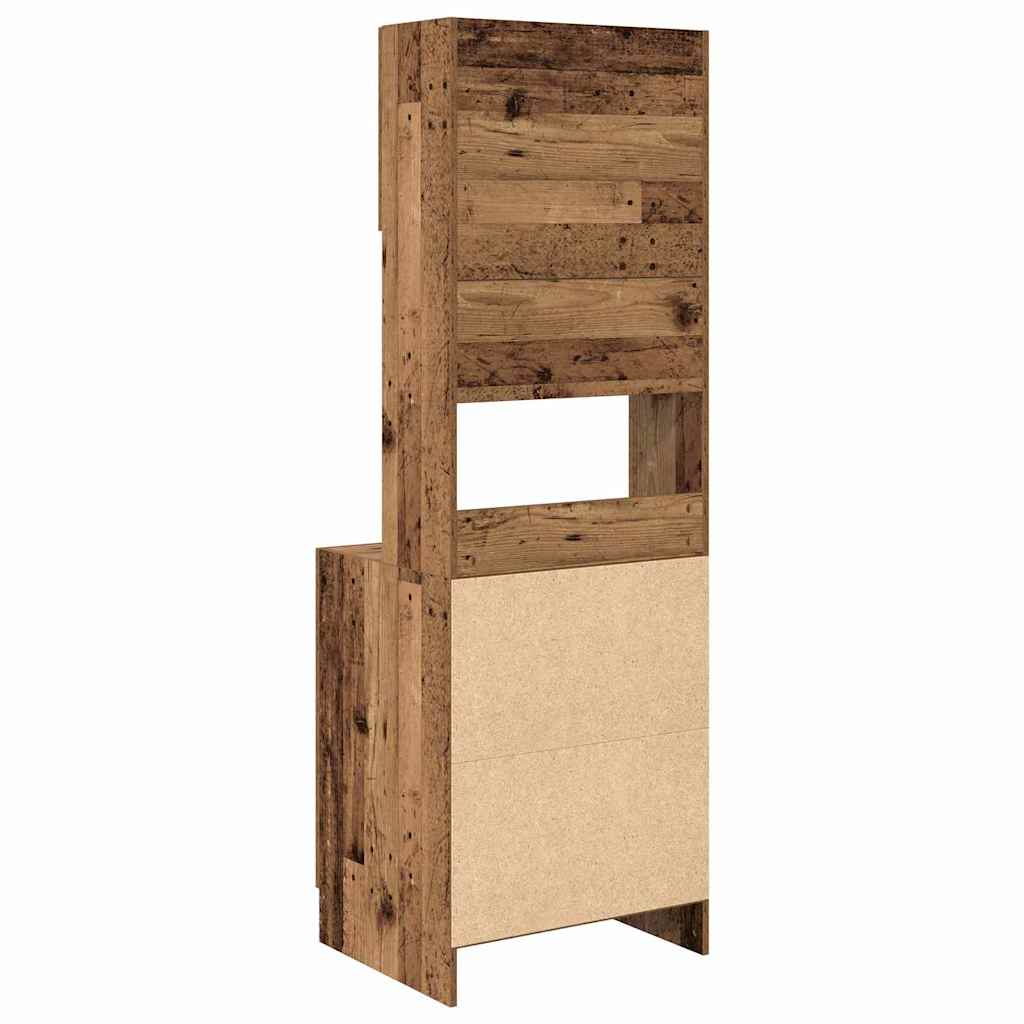 Køkkenskab Med Dør Gammelt Træ 60 X 50 X 180 Cm Konstrueret Træ - Billede 8