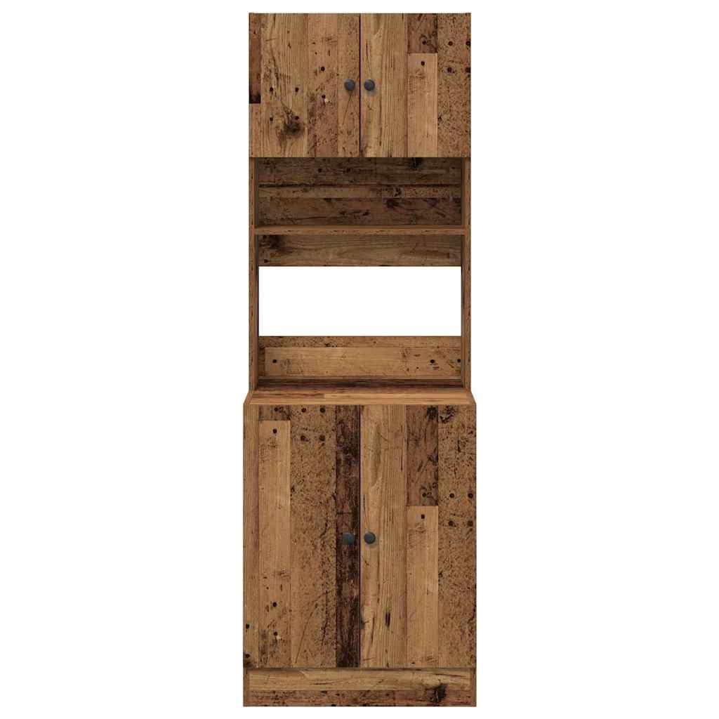 Køkkenskab Med Dør Gammelt Træ 60 X 50 X 180 Cm Konstrueret Træ - Billede 6