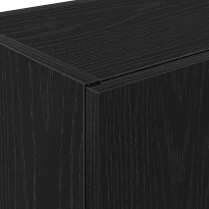 Køkkenskab Med Hylde Sort Eg 60 X 50 X 180 Cm Konstrueret Træ - Billede 10