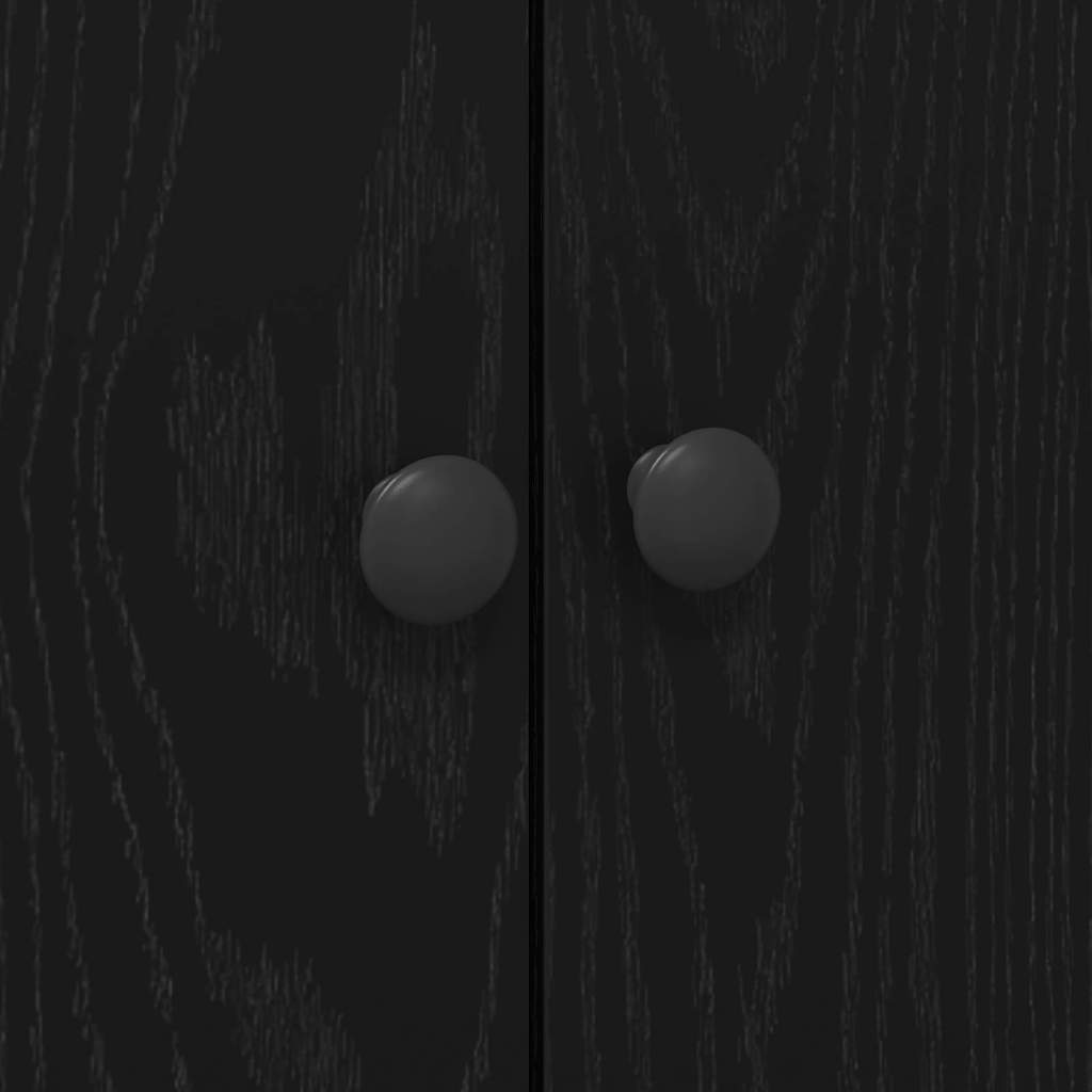 Køkkenskab Med Hylde Sort Eg 60 X 50 X 180 Cm Konstrueret Træ - Billede 11