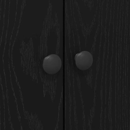 Køkkenskab Med Hylde Sort Eg 60 X 50 X 180 Cm Konstrueret Træ - Billede 11