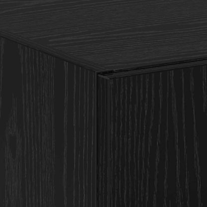 Kontorskab Med Hylde Sort Eg 60 X 32 X 153 Konstrueret Træ - Billede 10